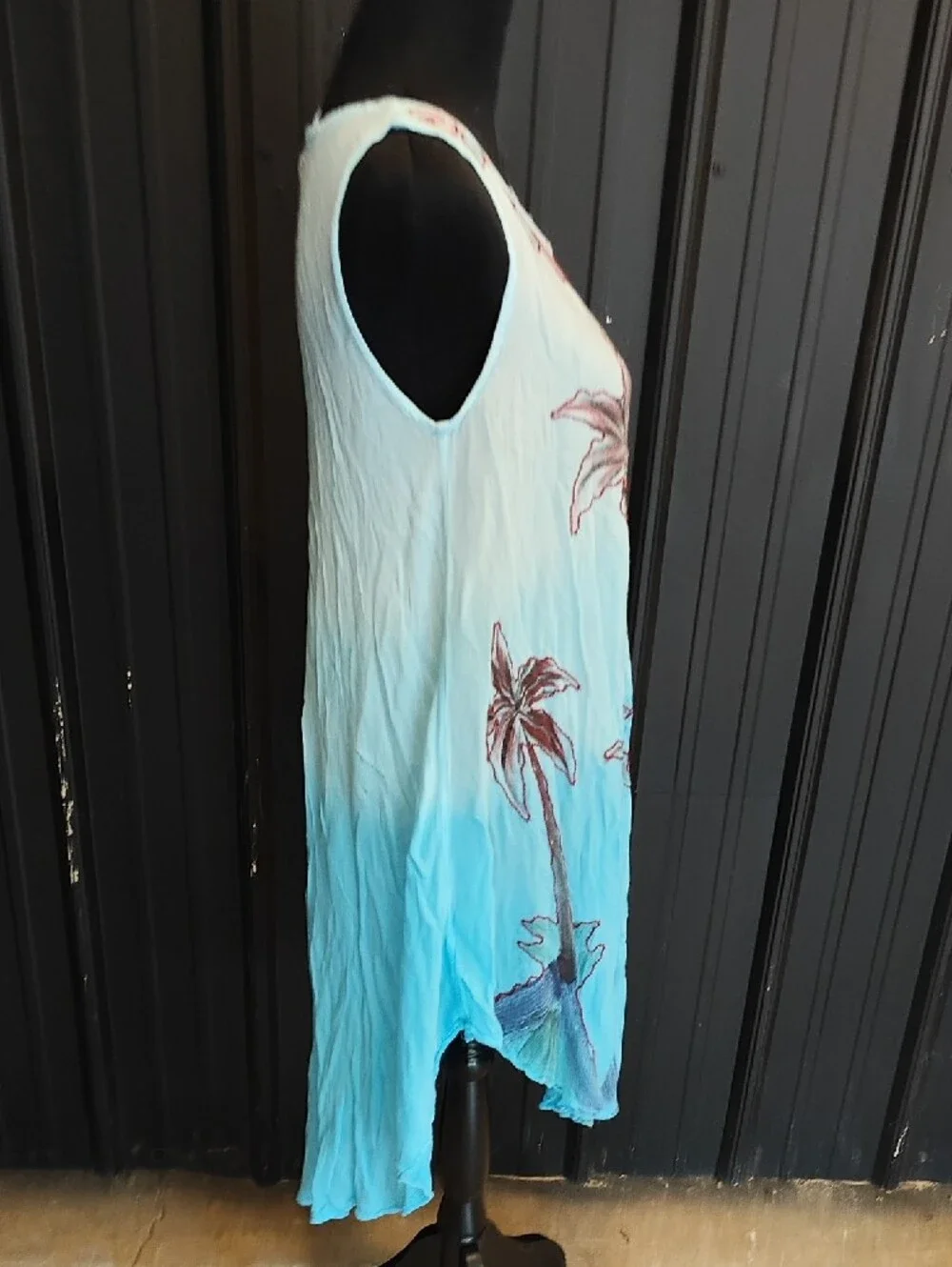 Just Be Gauze Light Blue Swim Cover Dress